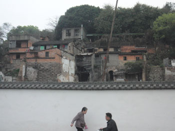 China passing old brick homes